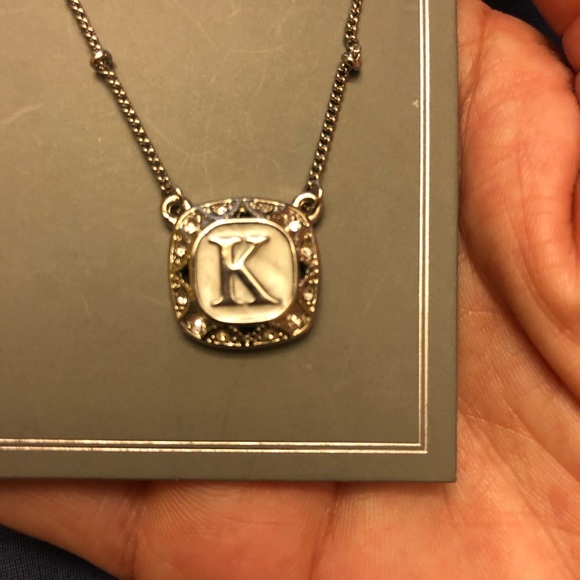 “K” Initial monogram 18” necklace NWT - Picture 3 of 3